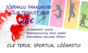 Sõbrakuu eripakkumine: massaaž + trenn + soolakamber