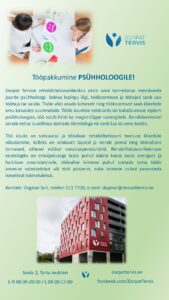 Tööpakkumine PSÜHHOLOOGILE