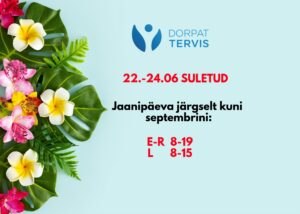 Lahtiolekuajad pühade eel ja ajal