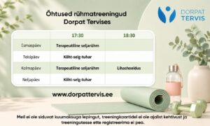 Dorpat Tervise rühmatreeningud alustavad 31. augustil