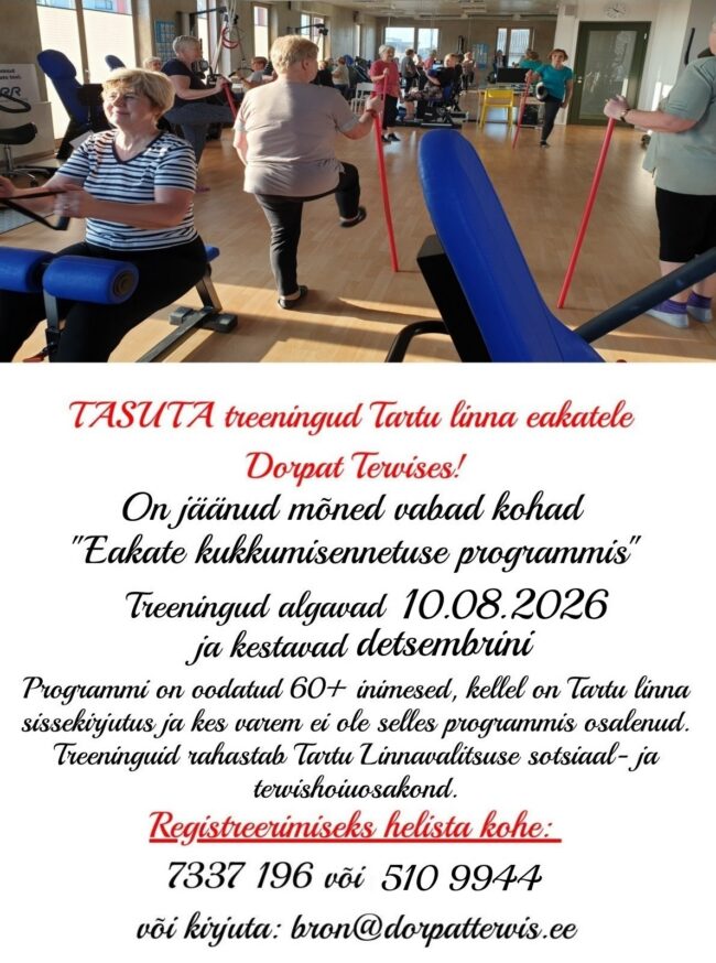 Eakate vabad kohad reklaam sügis 2026